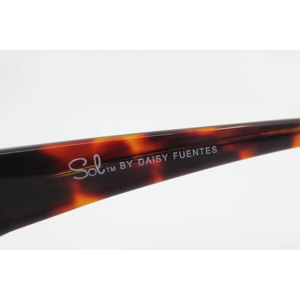Sol by Daisy Fuentes 106P 024 Brown Tortoise Rectangular Eyeglasses Frames 135
